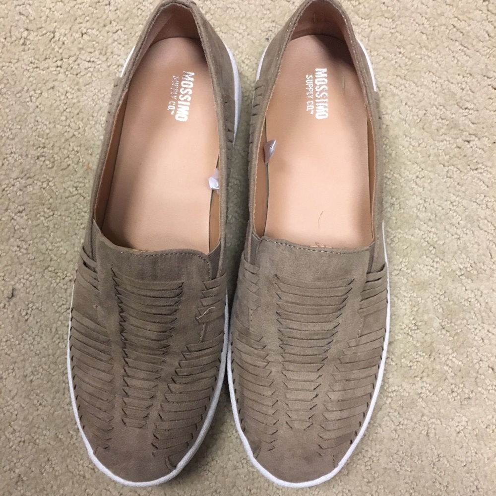 Tan mossimo slip on shoes